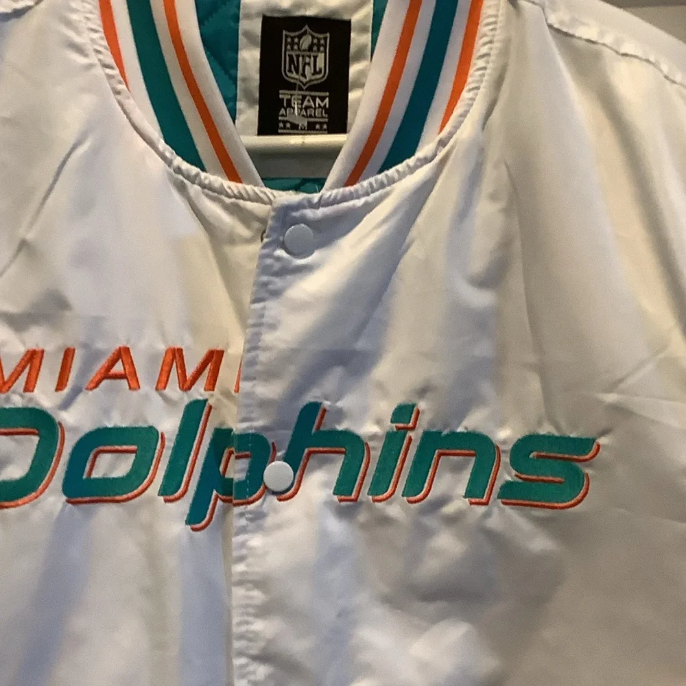 Miami Dolphins NFL Team Apparel Teal and Orange Jacket,‎ M, new